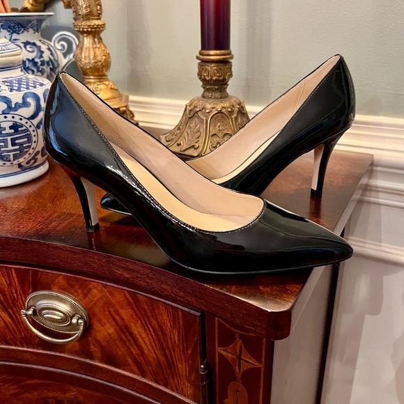 NWOB Cole Haan Grand OS Black Patent Leather Classic Pumps Heels Shoes Size 10AA - Picture 1 of 5